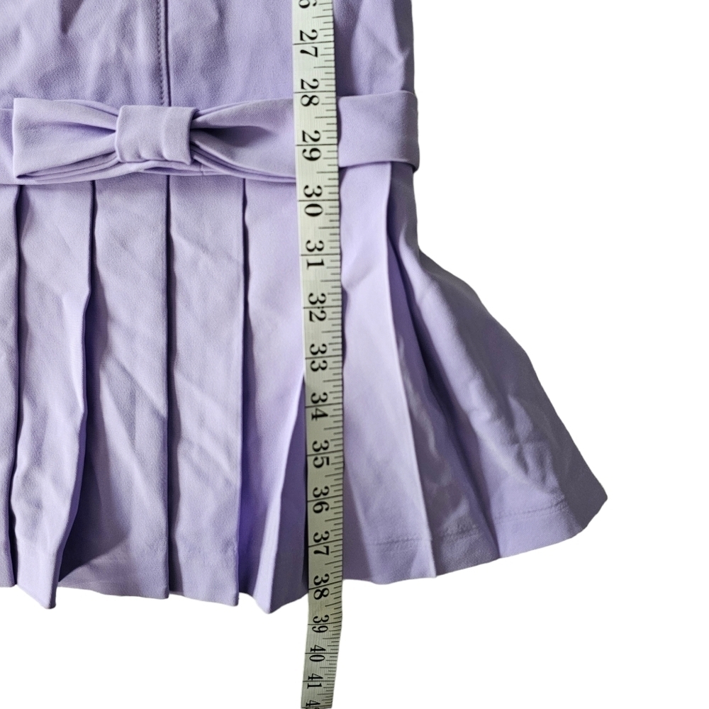 Ross Mayer Lilac Pleated Mini Dress Size 4 - Picture 10 of 12